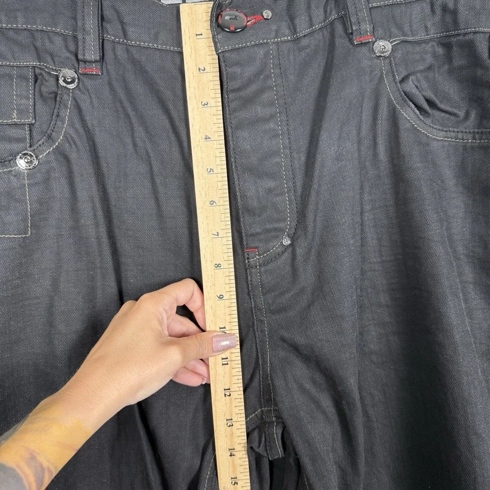Coogi Men's‎ Black Jean Shorts Flap Pocket Hip Hop Streetwear Y2K Baggy Size 42